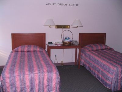 Image of one of the shelter bedrooms