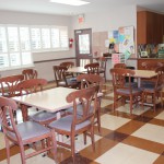Image of shared shelter dining area