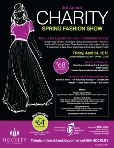 Hockley Valley Resort Charity Fashion show poster.