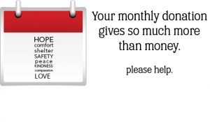 Monthly donor button.