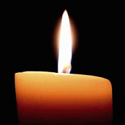 Glowing candle_animated