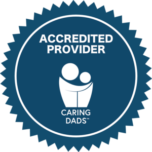 Caring Dads Accredited Provider badge.