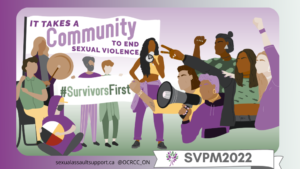 Sexual Violence Prevention Month flag image for 2022.