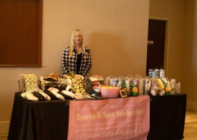 Sparkle and Sass vendor from March 8, 2023 International Women's Day Celebration Luncheon fundraising event.