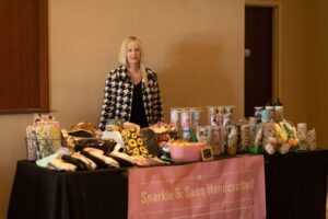 Sparkle and Sass Vendor from March 8, 2023 International Women's Day Celebration Luncheon fundraising event.
