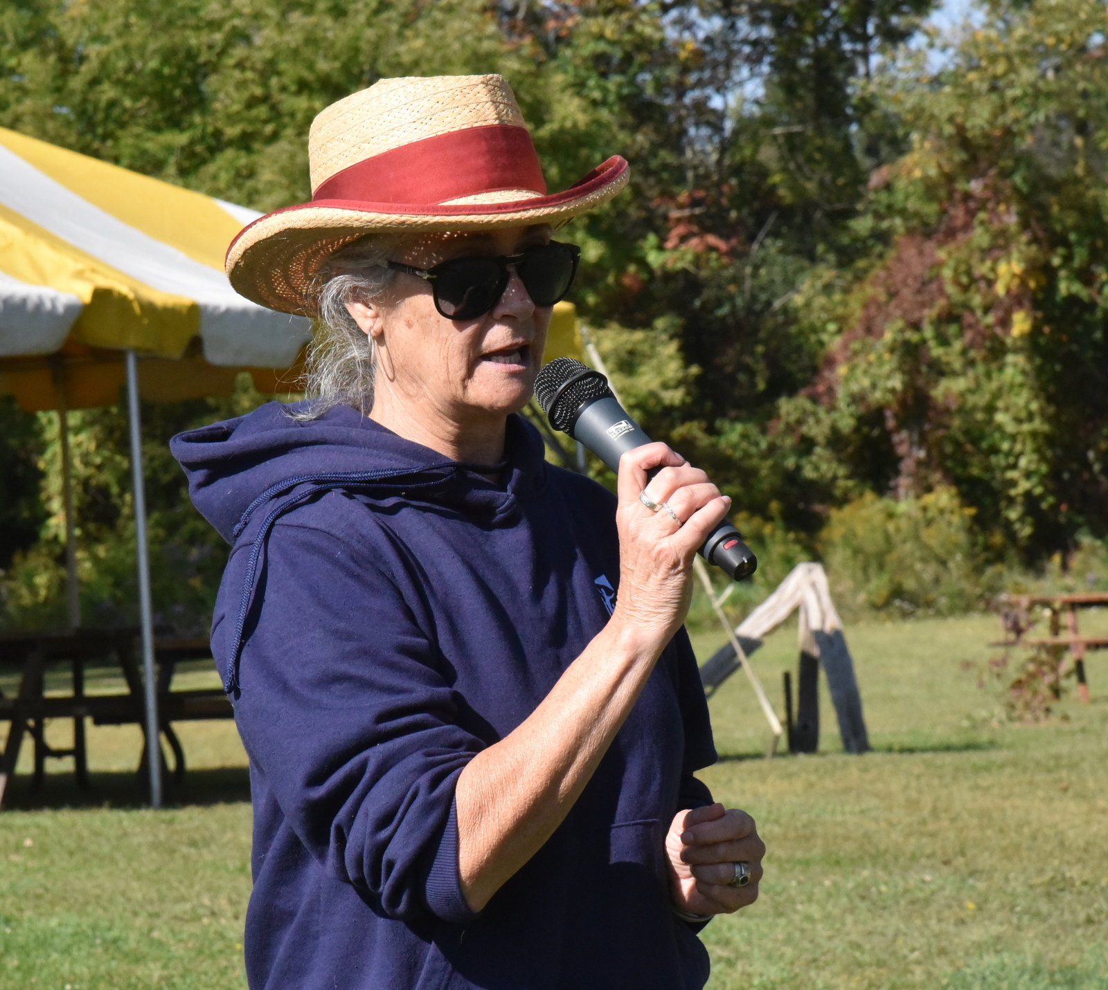 Norah Kennedy speaking at Heidi's Walk for Hope September 2023.