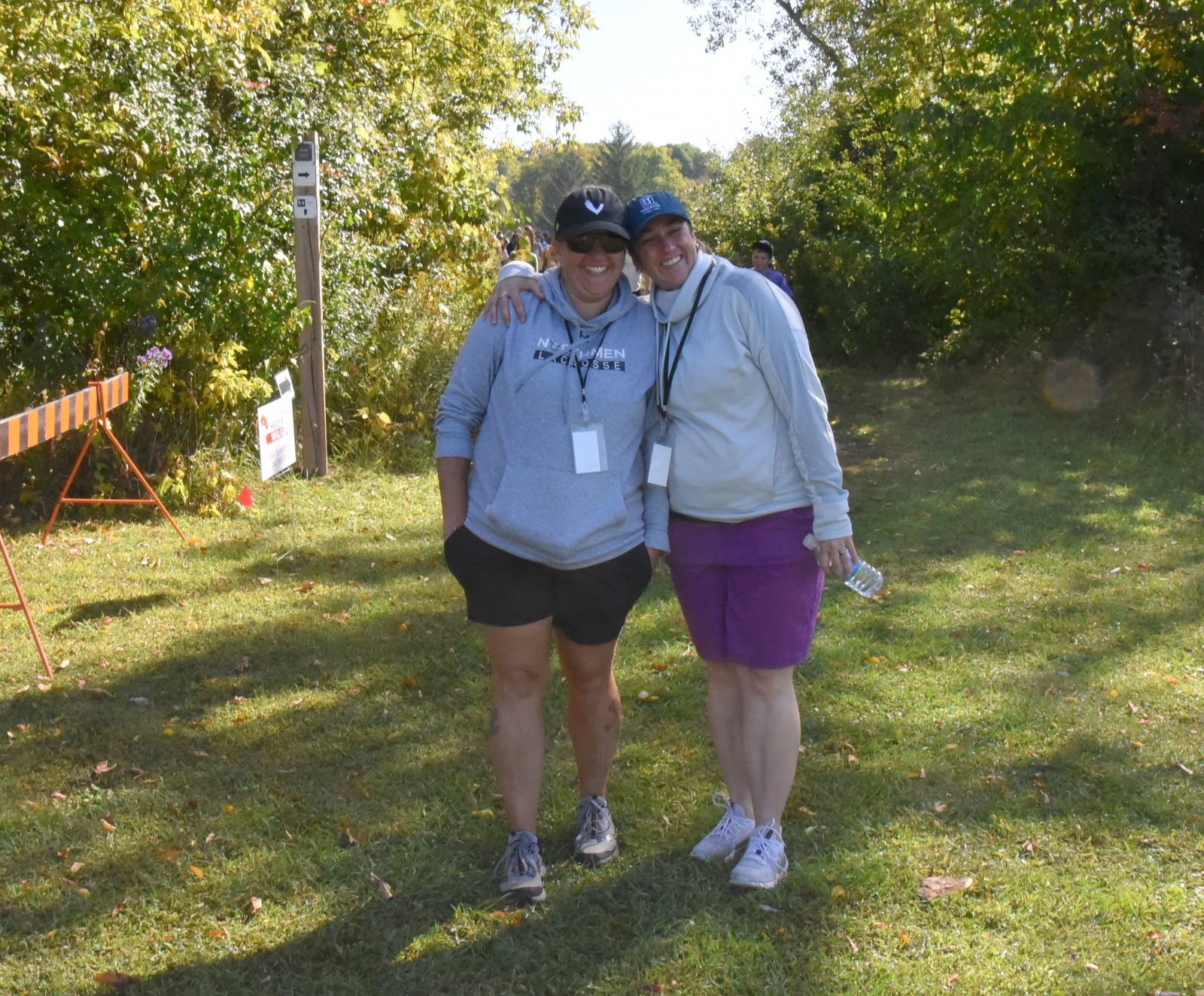 Kristy and Dana smiling together getting ready to lead the walk for Heidi's Walk for Hope September 2023.