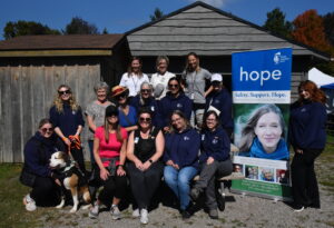 Family Transition Place employees all gathered together supporting Heidi's Walk for Hope September 2023.
