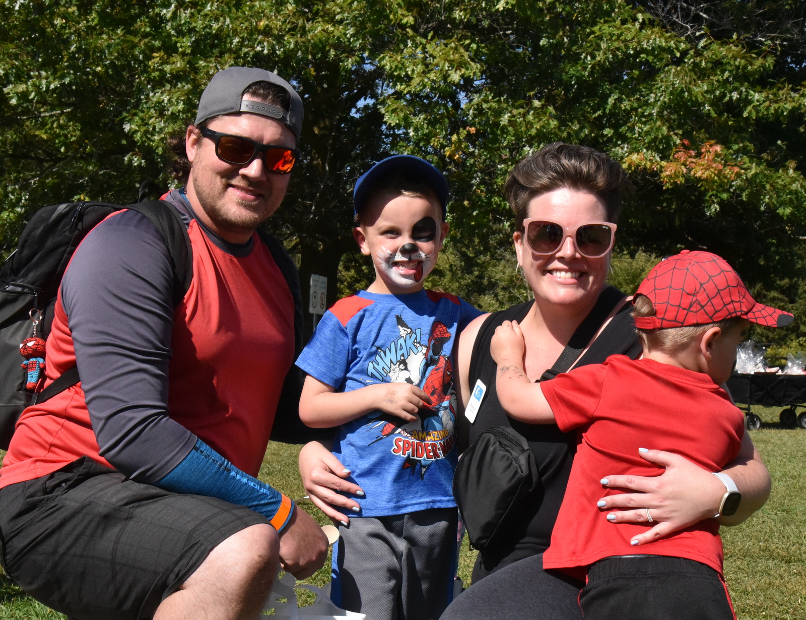 Brennan Solecky and family smiling in support of Heidi's Walk for Hope September 2023.