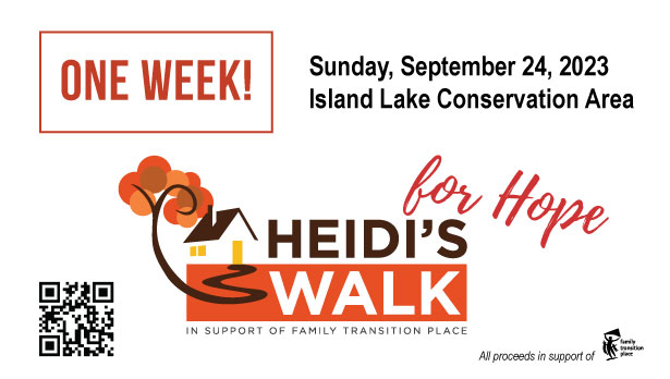 Just one week until Heidi’s Walk for Hope!