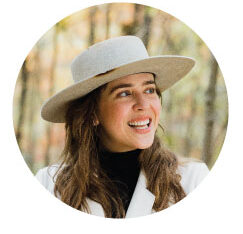 Serena Ryder in white jacket and hat