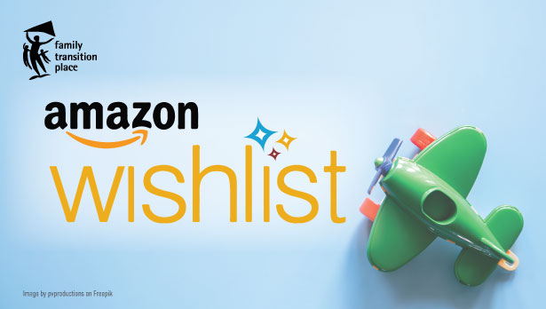 Amazon Wish list featured image with blue background and toy green plane