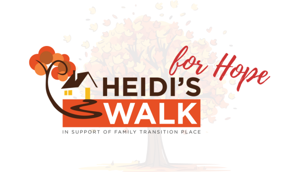 Heidi's Walk for Hope logo on top of colourful fall tree graphic